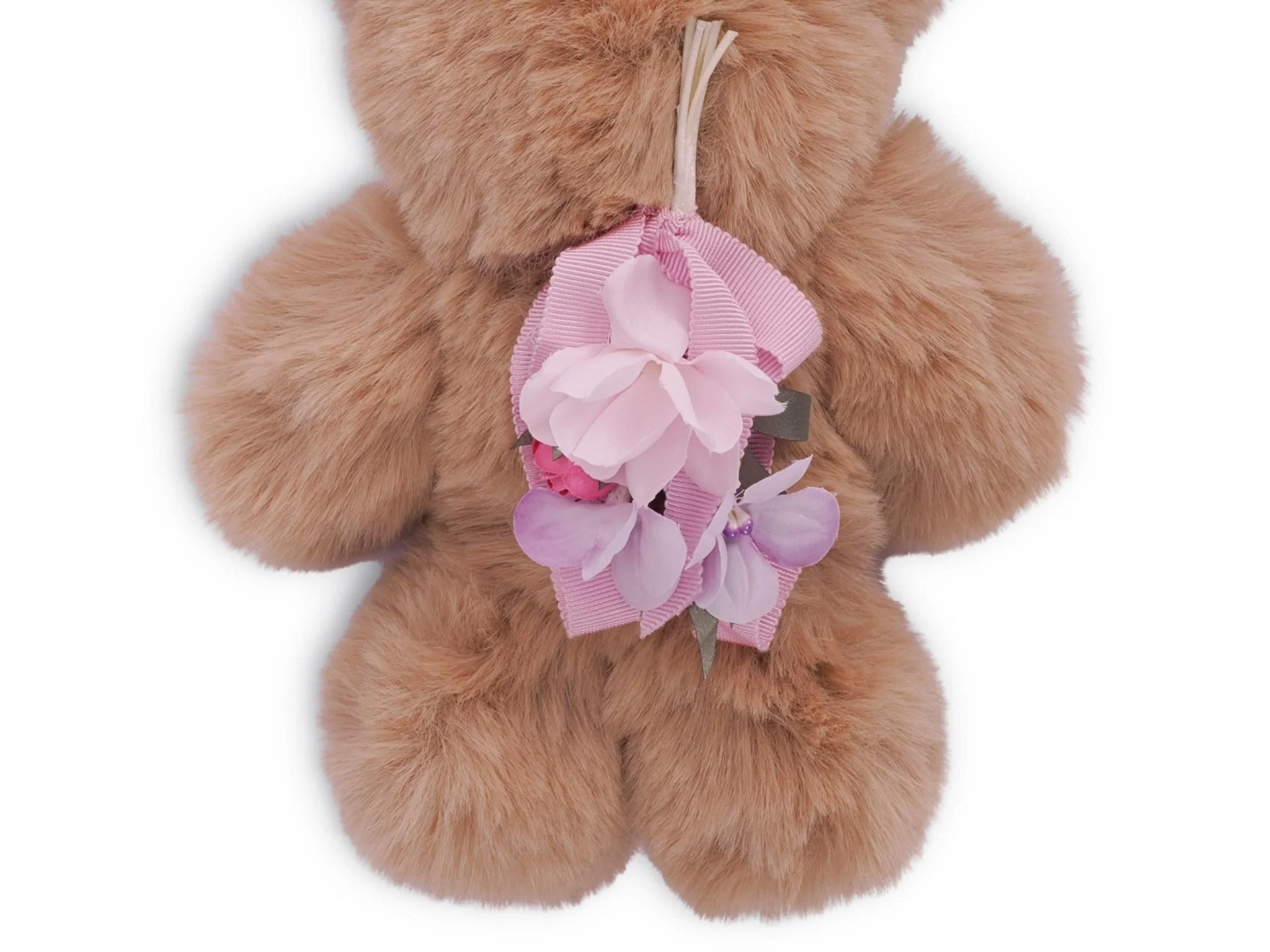 Bear Trick per bambina Monnalisa beige con fiore rosa - Image 3