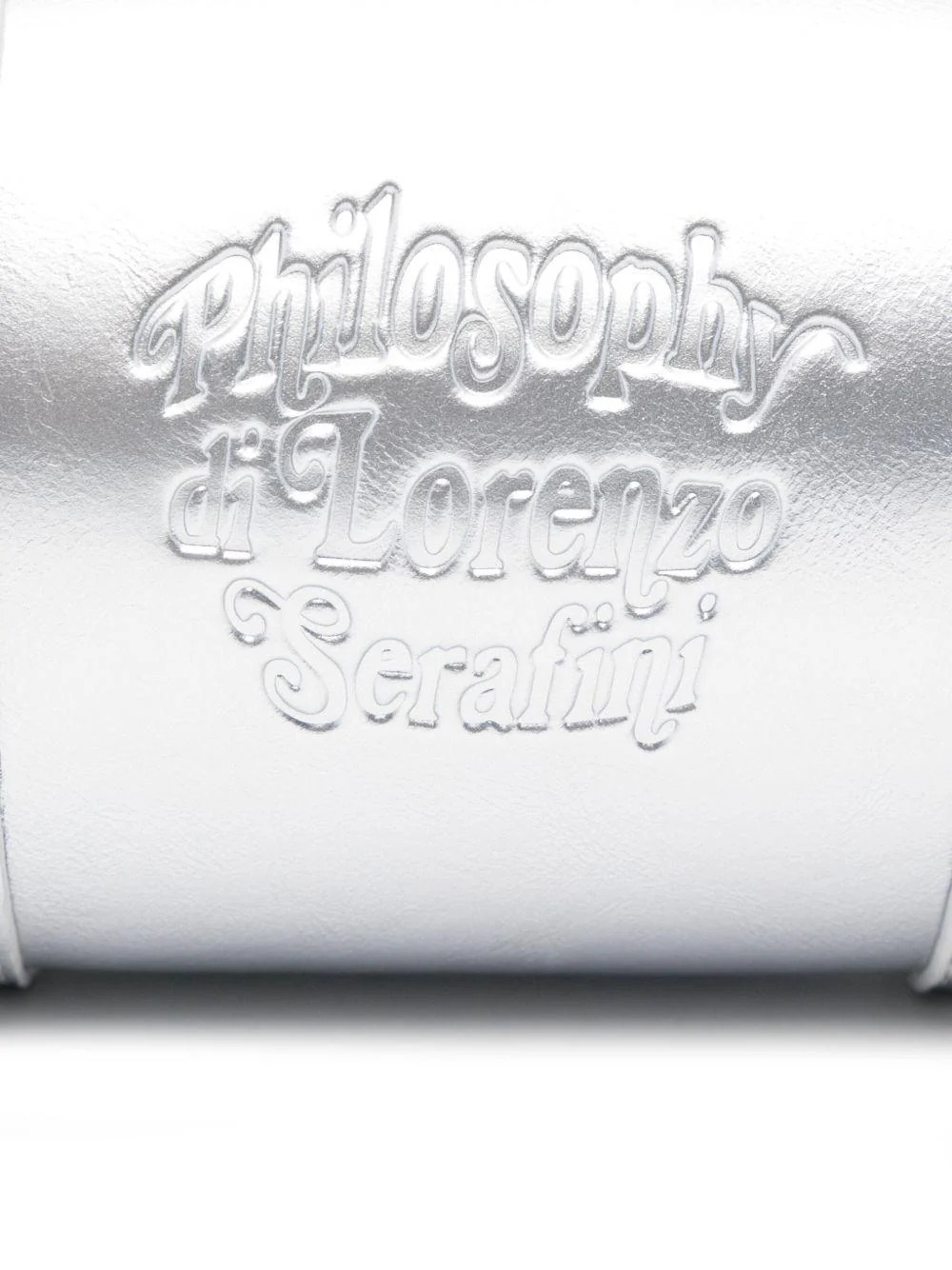 Borsa cilindrica per bambina Philosophy Di Lorenzo Serafini Kids argento in vernice - Image 4