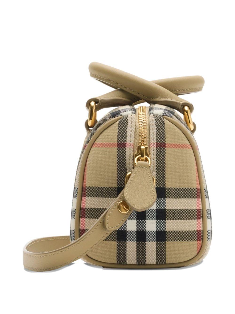 Borsa fasciatoio per neonati Burberry Kids beige con caratteristico motivo Vintage Check - Image 3