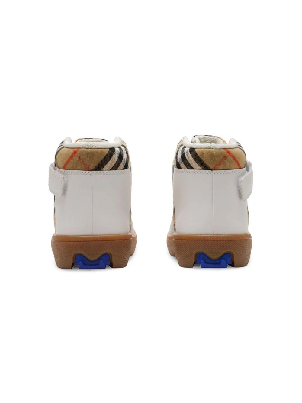 Sneakers alte per bambina Burberry Kids beige a quadri - Image 3