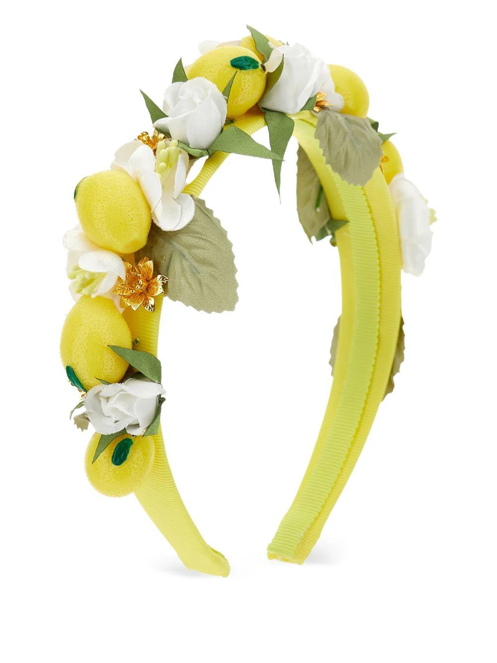 Cerchietto per bambina Monnalisa giallo con decorazione a fiori - Image 3