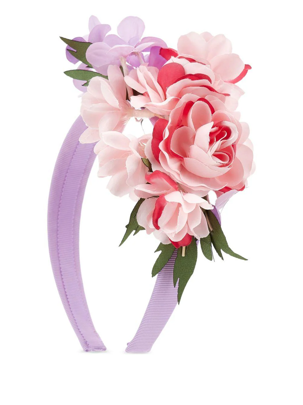Cerchietto per bambina Monnalisa lilla con decorazione a fiori - Image 3