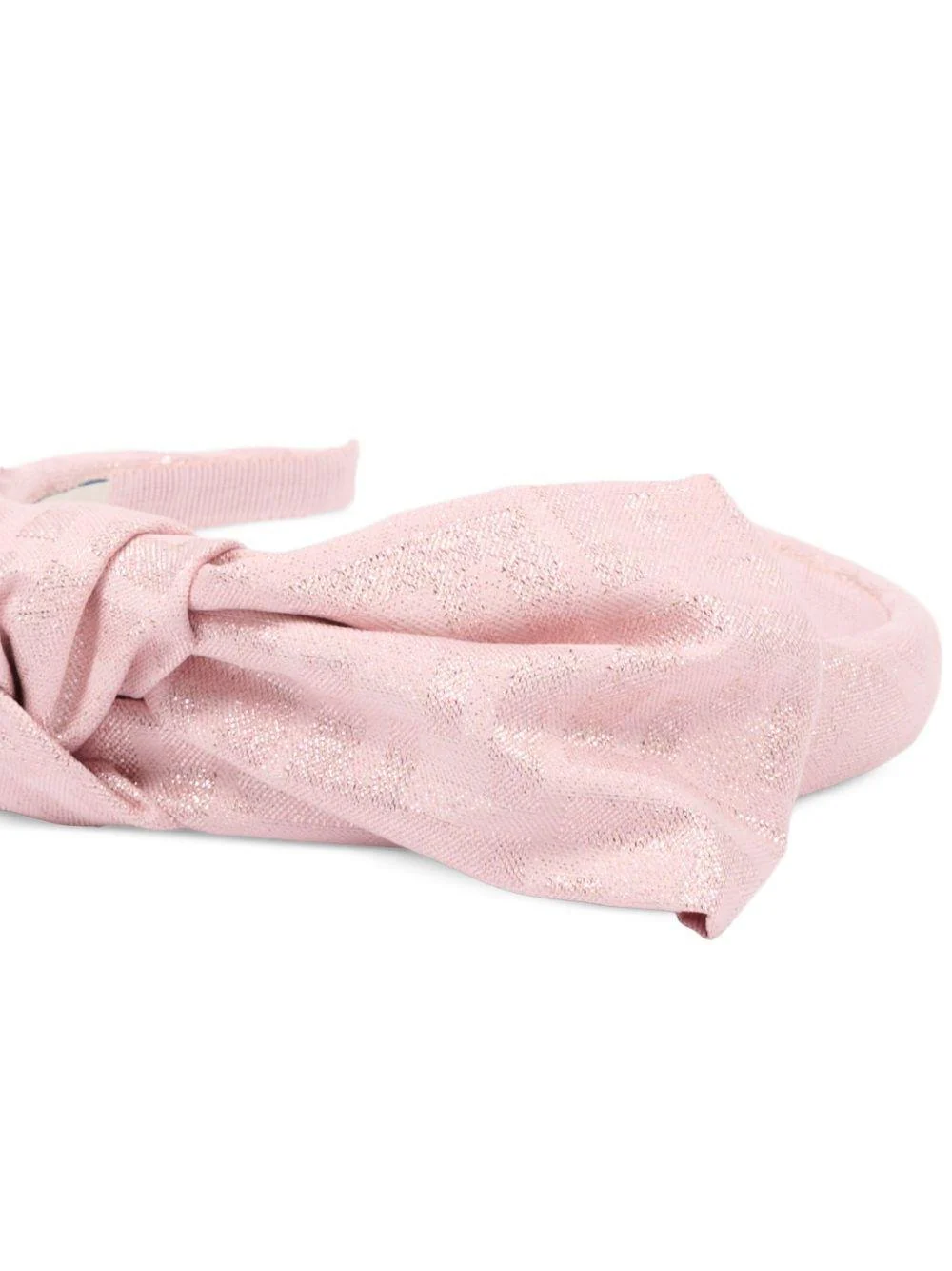 Cerchietto per capelli per bambina Fendi Kids rosa con fiocco - Image 3