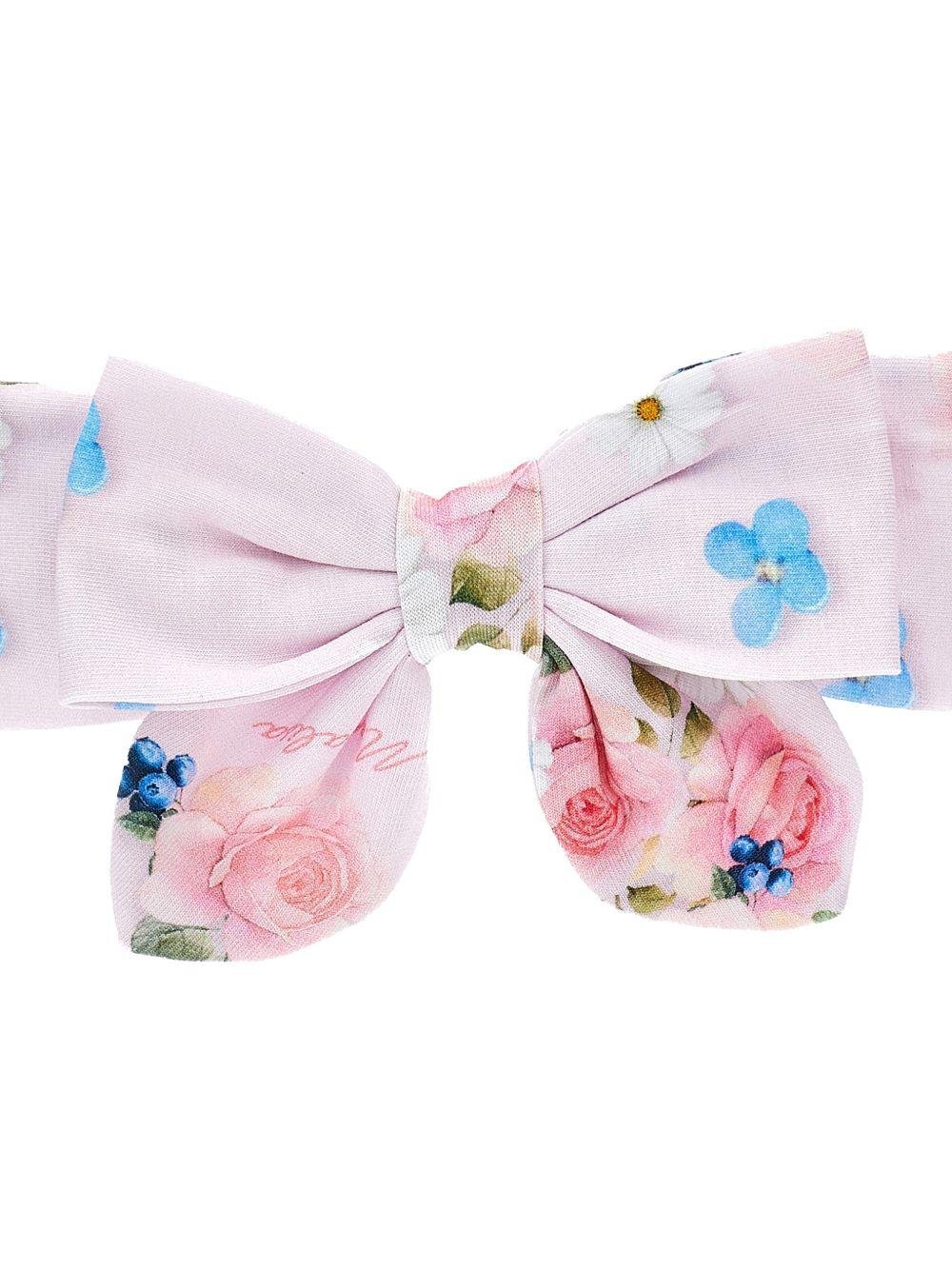 Cerchietto per neonata Monnalisa rosa con fiocco - Image 3