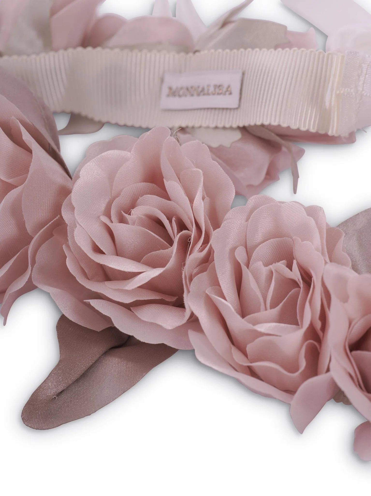 Coroncina per bambina Monnalisa rosa con decorazioni floreali - Image 3