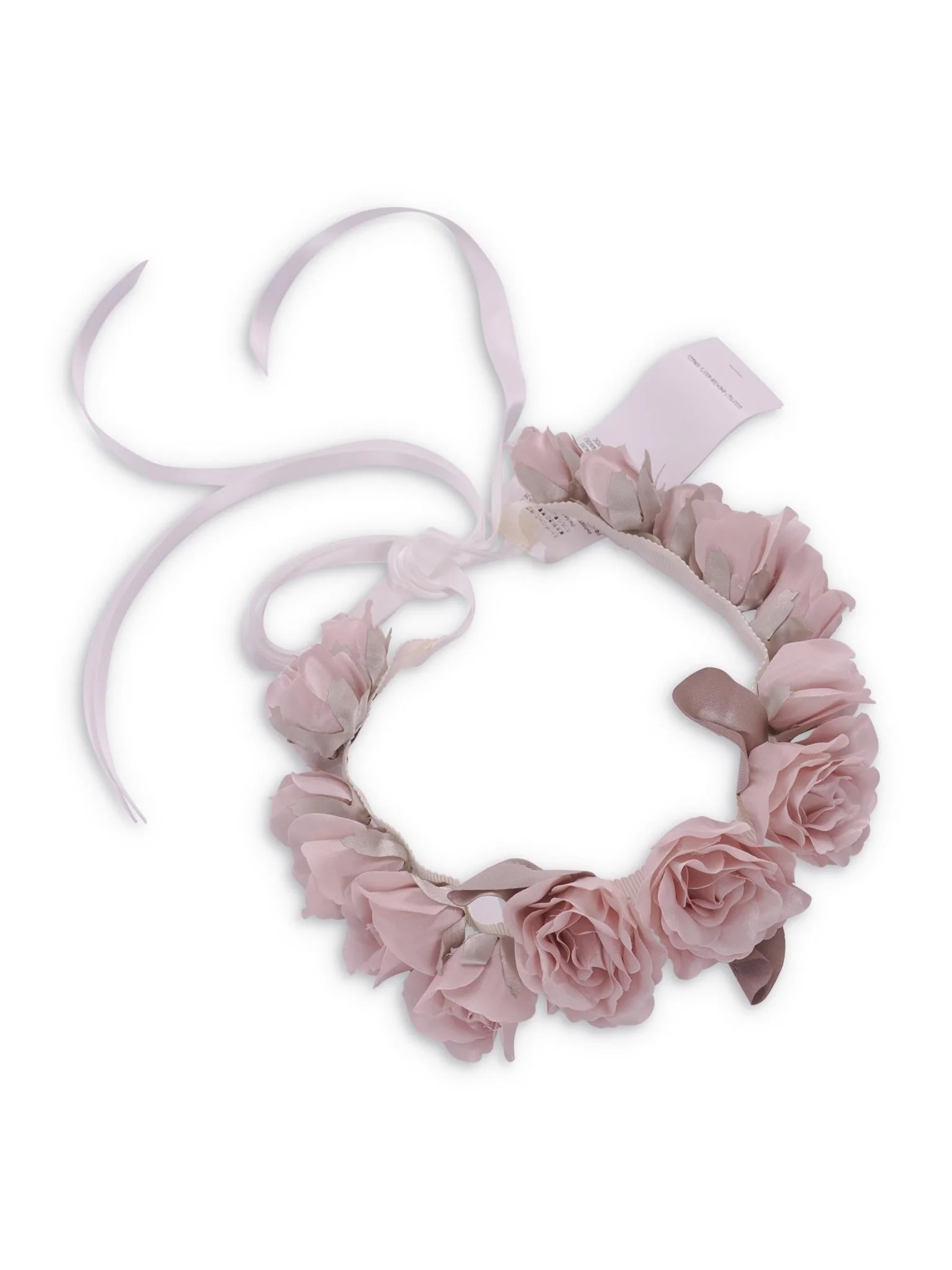 Coroncina per bambina Monnalisa rosa con decorazioni floreali - Image 4