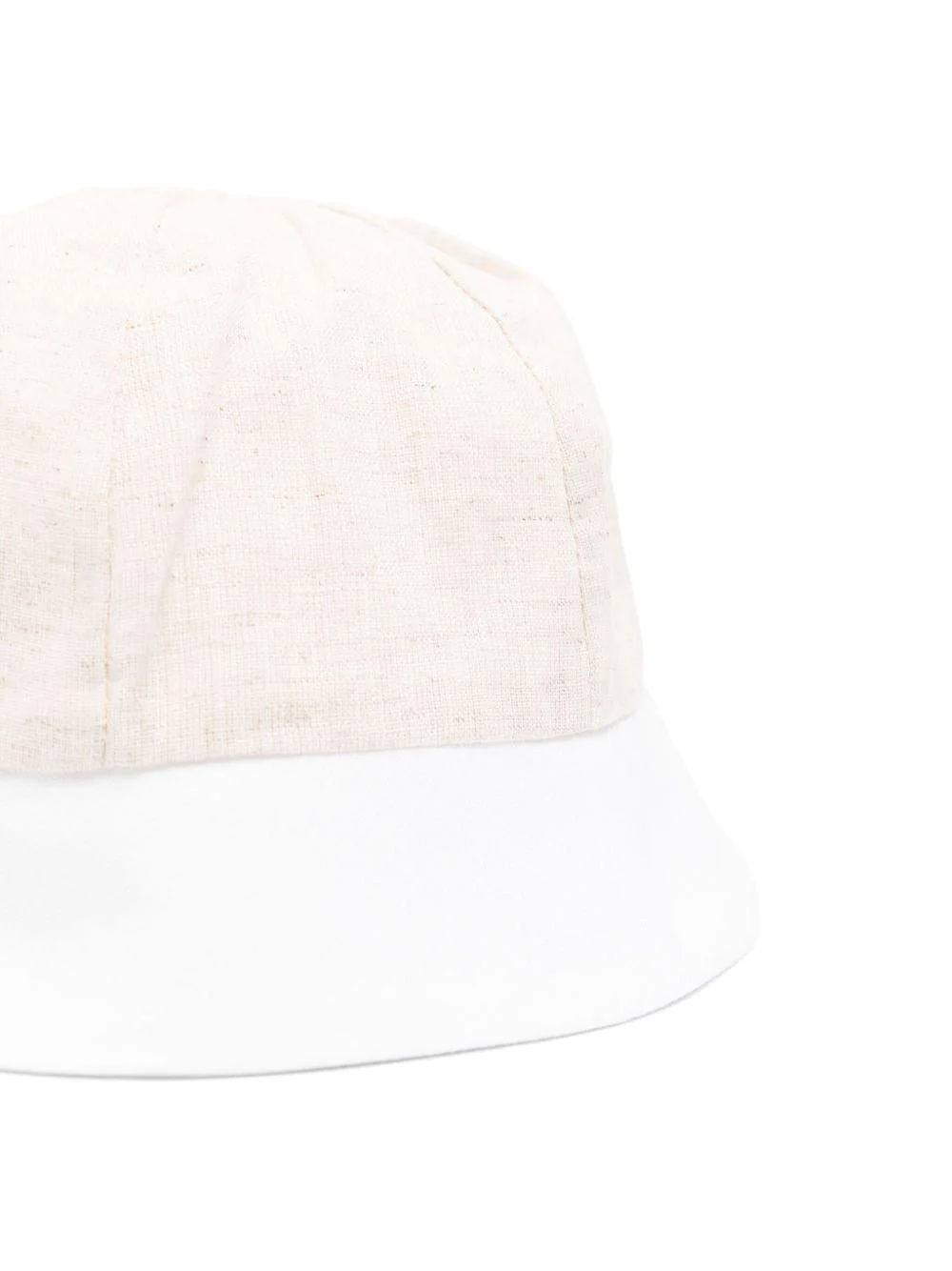 Cappello per neonata La Stupenderia beige con orlo a contrasto e corona rotonda - Image 3