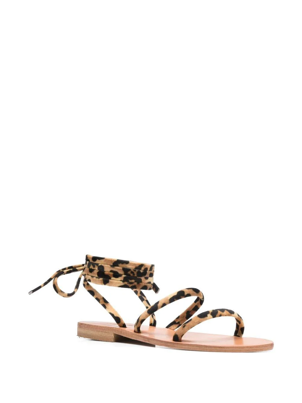 Sandali da donna MC2 Saint Barth marrone leopardato con laccio alla caviglia - Image 5
