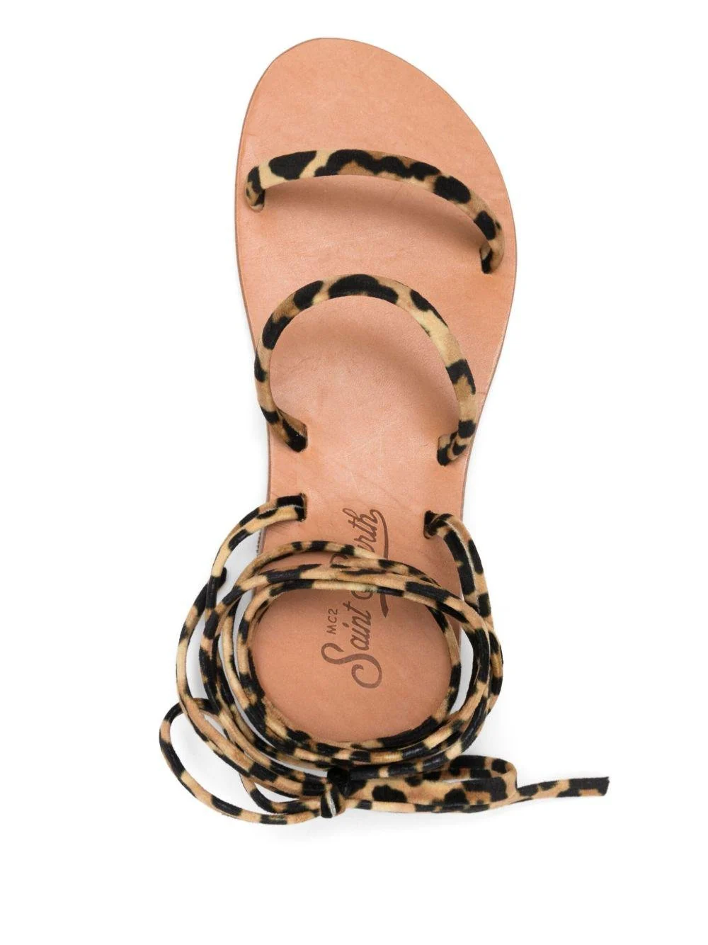 Sandali da donna MC2 Saint Barth marrone leopardato con laccio alla caviglia - Image 6