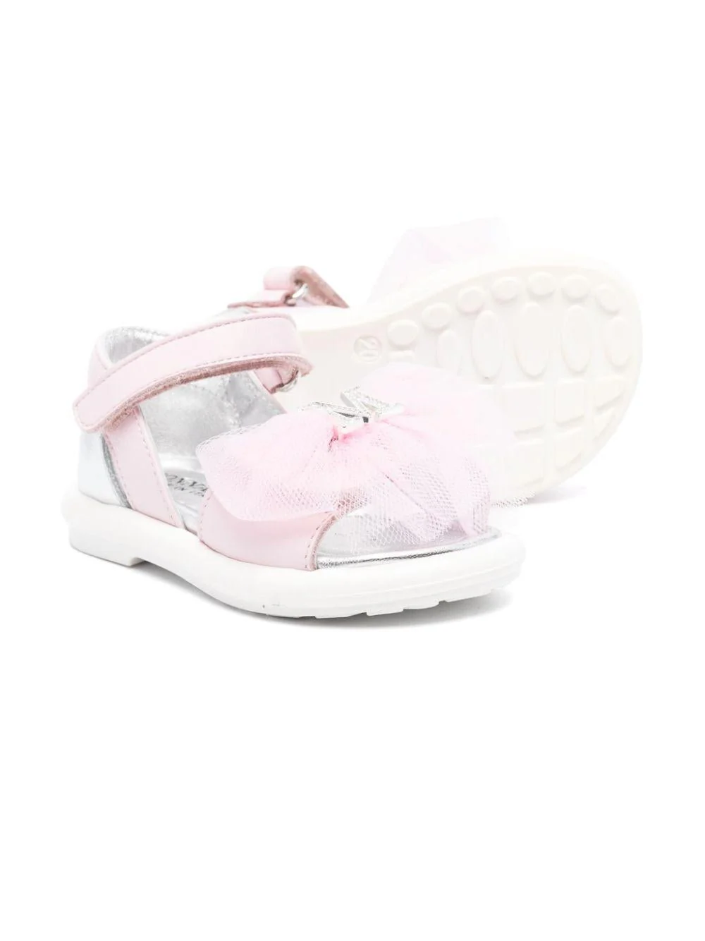 Sandali per bambina Monnalisa rosa con dettaglio fiocco - Image 3
