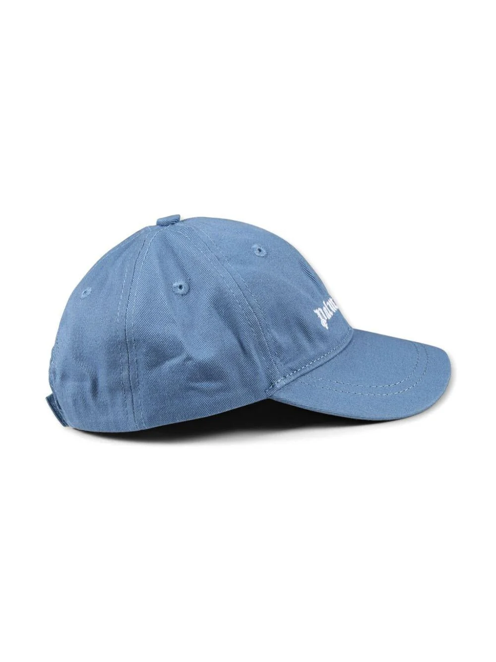 Cappello da baseball con ricamo per bambino Palm Angels Kids azzurro con tesa curva - Image 4