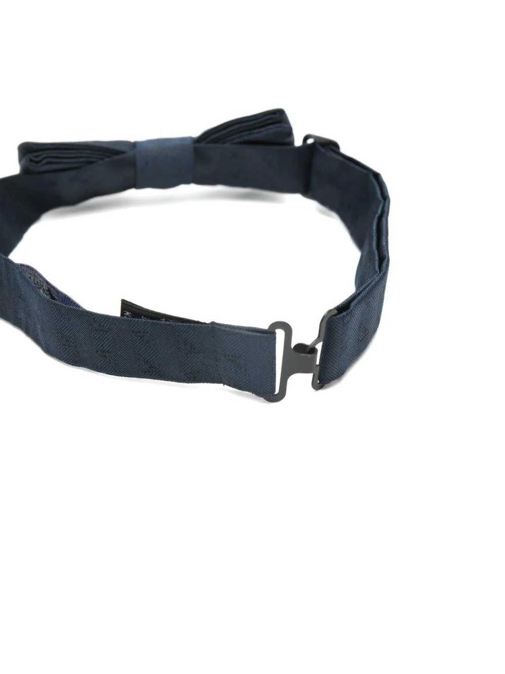 Papillon per bambino Emporio Armani Kids blu con motivo jacquard con aquila all-over - Image 3
