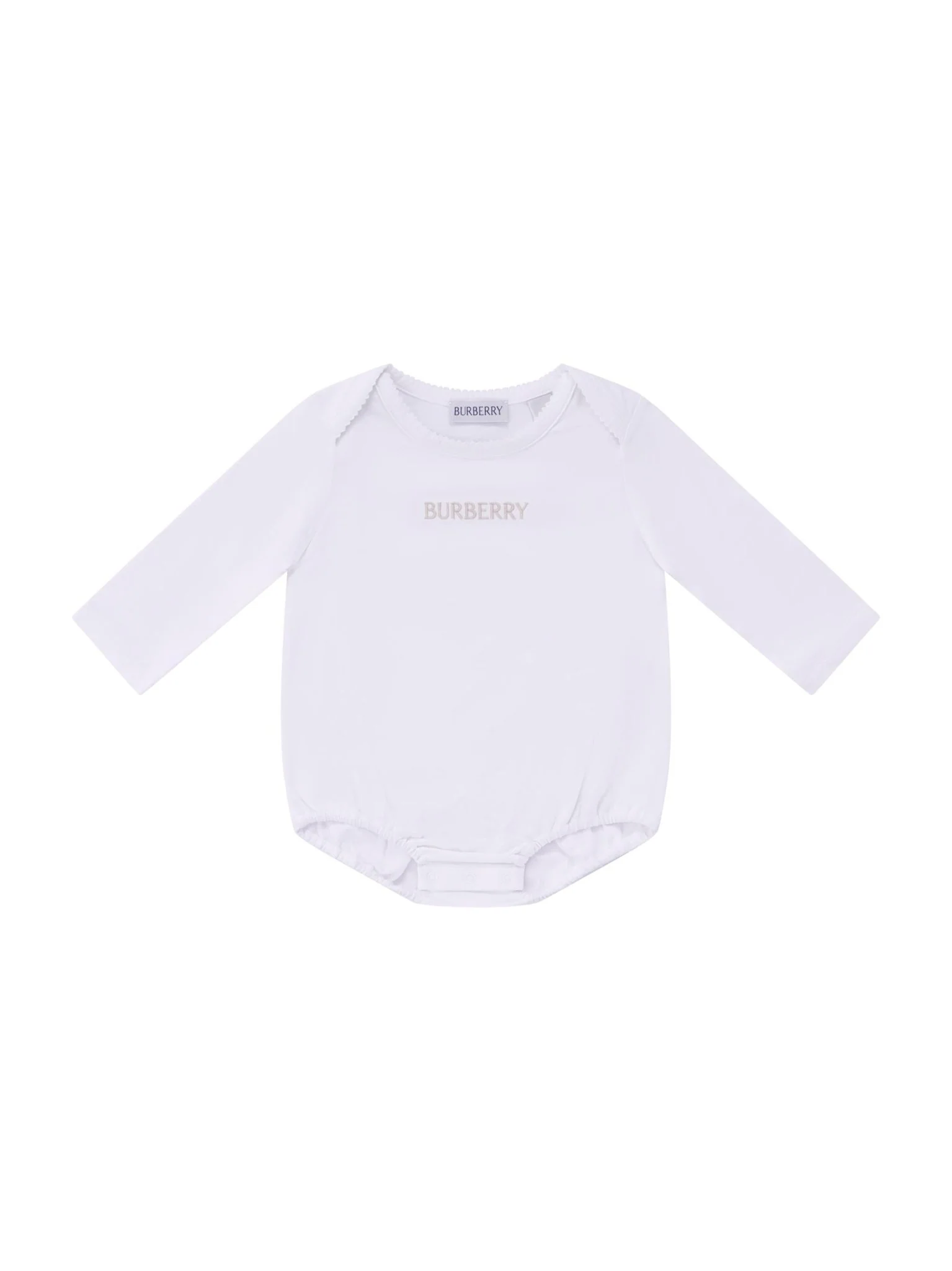 Set abito e body per neonata Burberry Kids beige con motivo a quadri - Image 4