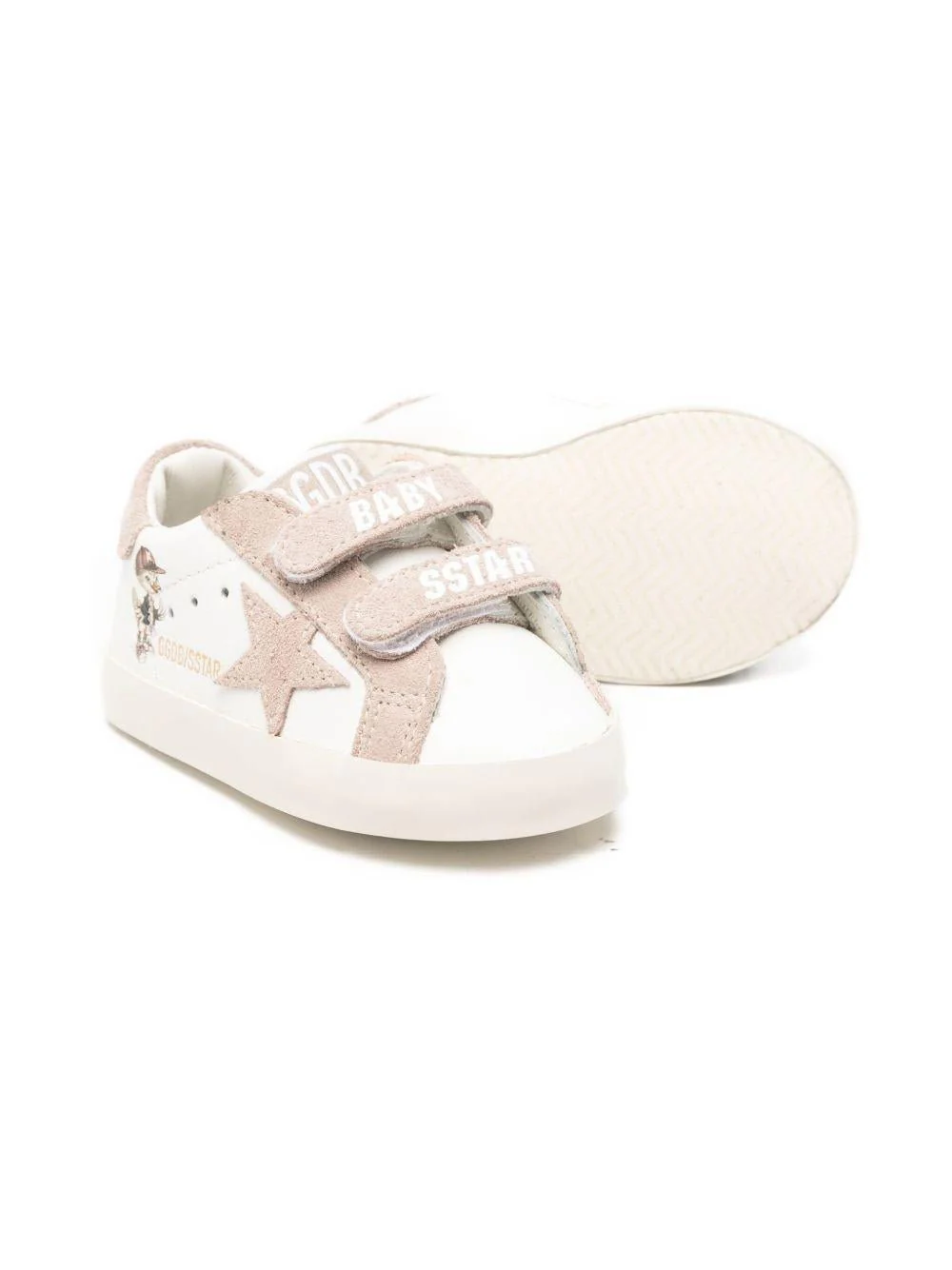 Sneakers Baby School per neonati Golden Goose Kids beige con applicazione a stella - Image 3