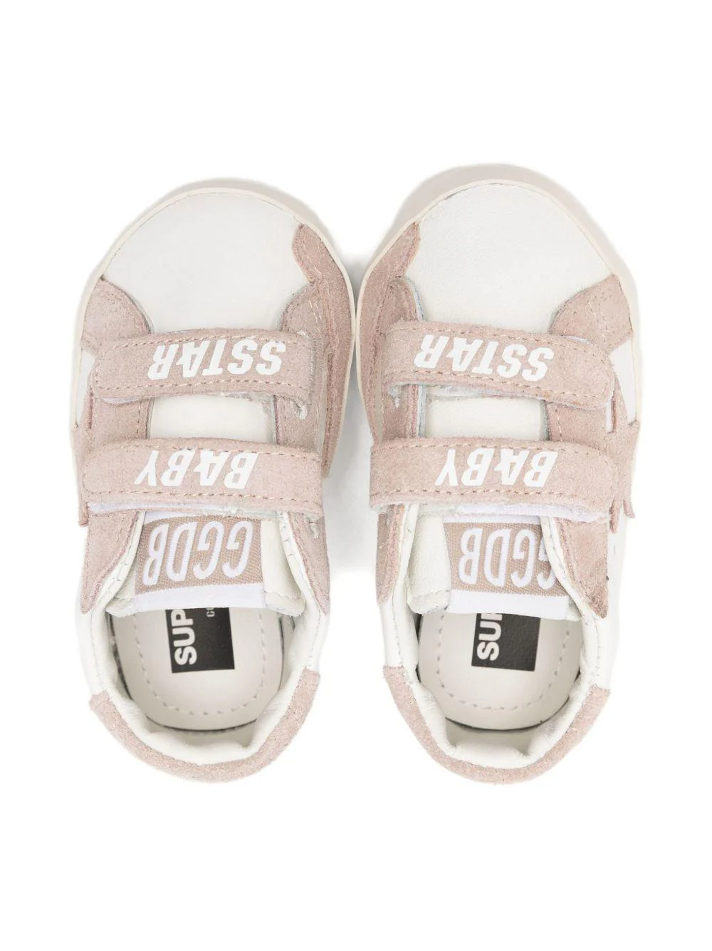 Sneakers Baby School per neonati Golden Goose Kids beige con applicazione a stella - Image 4