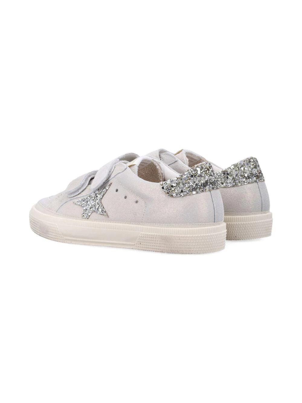 Sneakers May School per bambina Golden Goose Kids grigio con dettagli glitter - Image 3