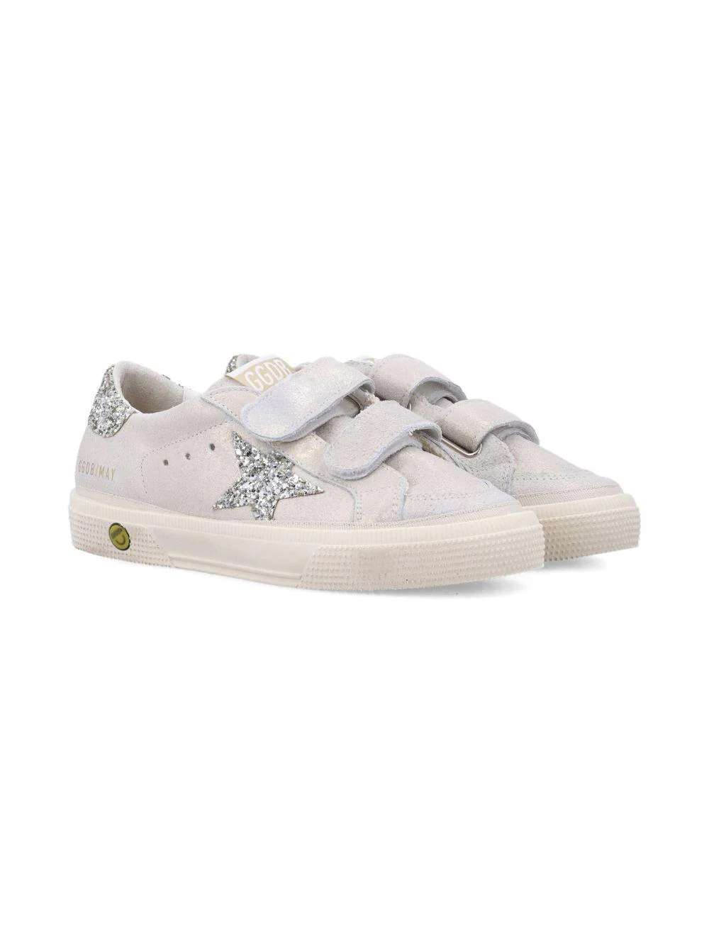 Sneakers May School per bambina Golden Goose Kids grigio con dettagli glitter - Image 4