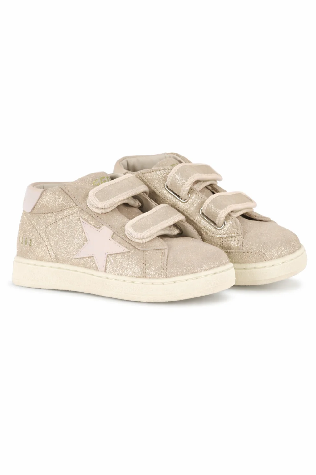 Sneakers per bambina Golden Goose Kids Glitter Stars rosa con effetto glitter - Image 3