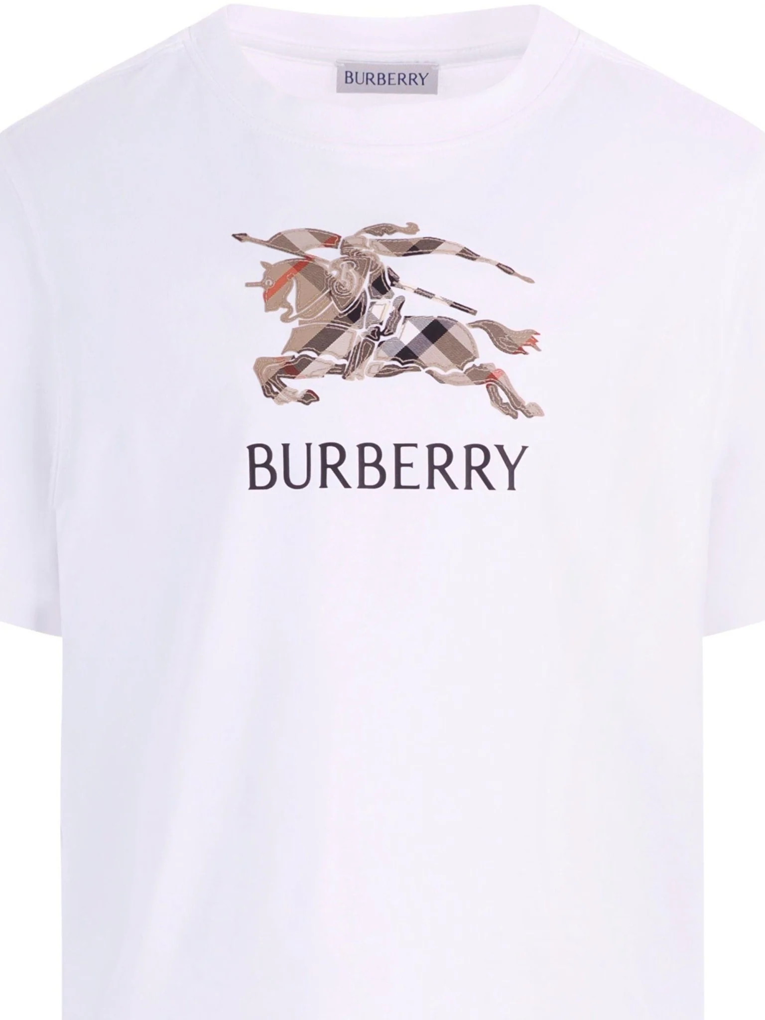 T- shirt per bambino Burberry Kids bianca con stampa grafica sul davanti - Image 3