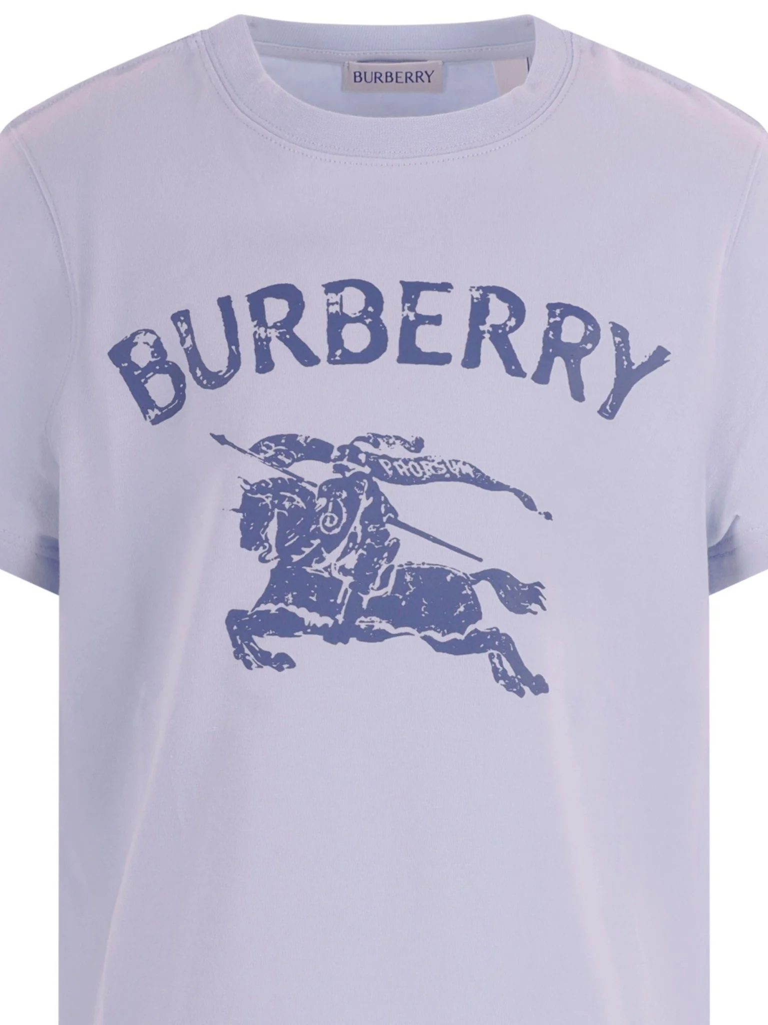 T-shirt per bambino Burberry Kids celeste con stampa grafica sul davanti - Image 3