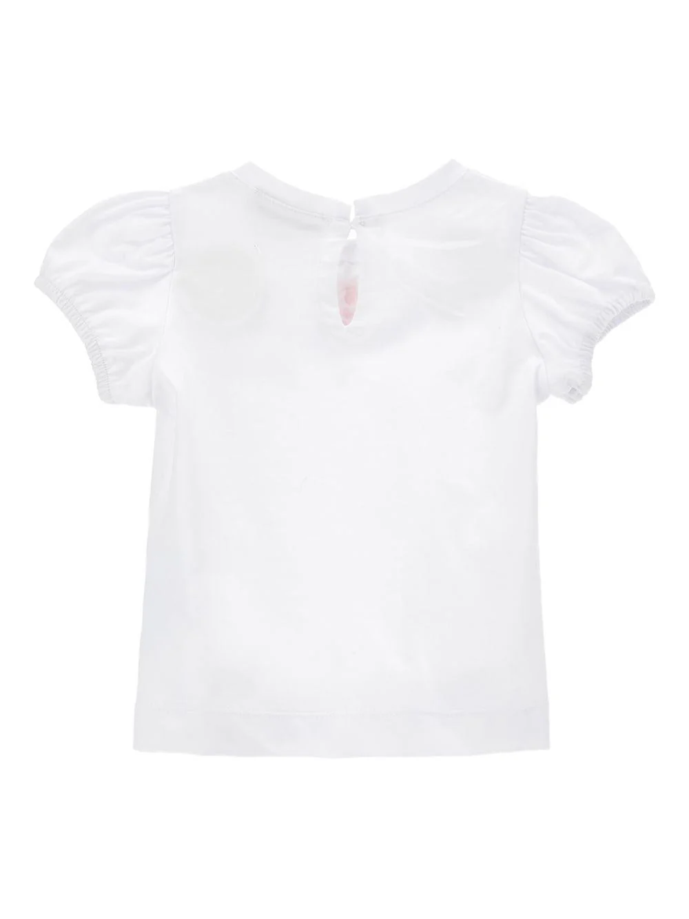 T-shirt per neonata Monnalisa bianca con maniche a palloncino - Image 3