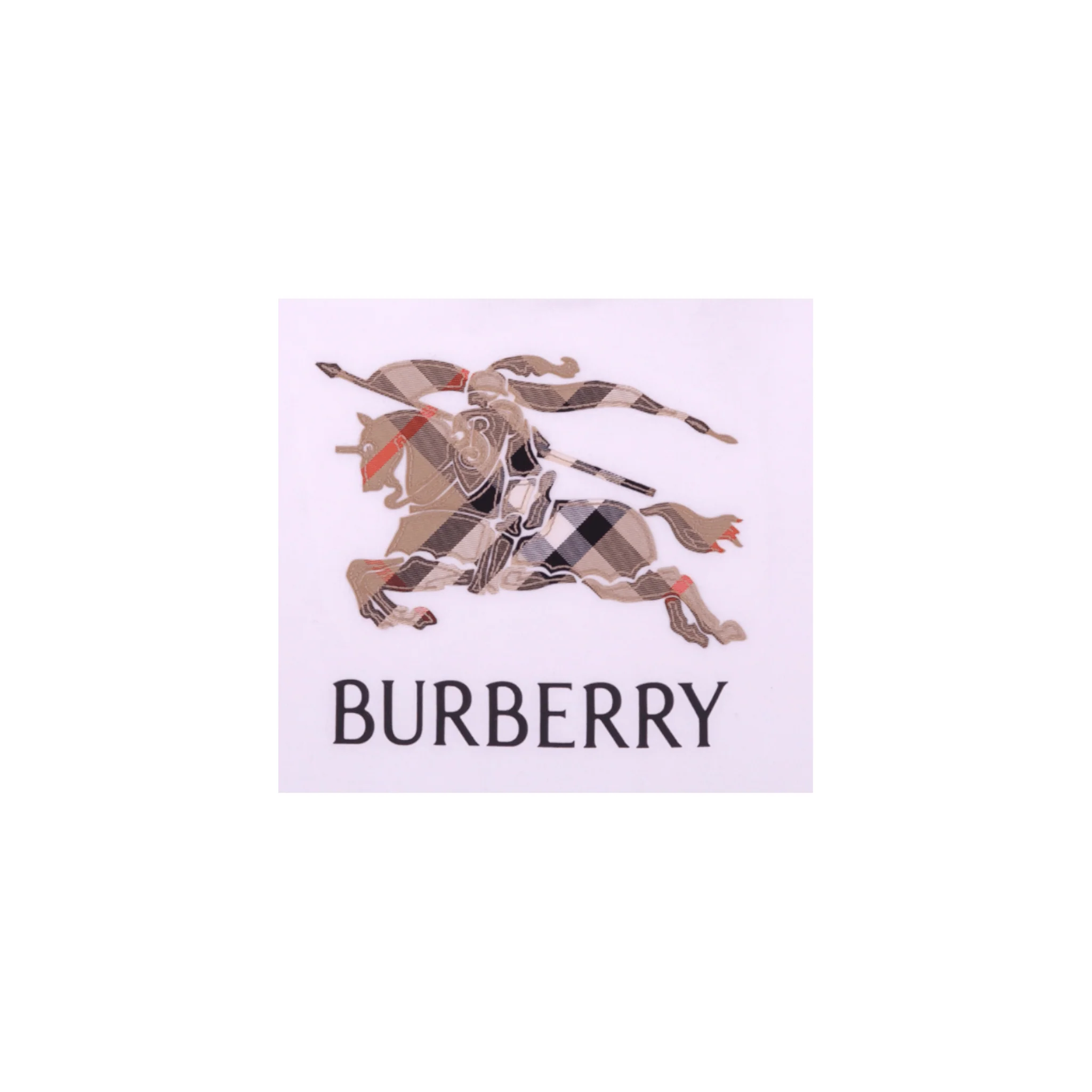 T-shirt per neonati Burberry Kids bianca con logo equestre sul davanti - Image 3