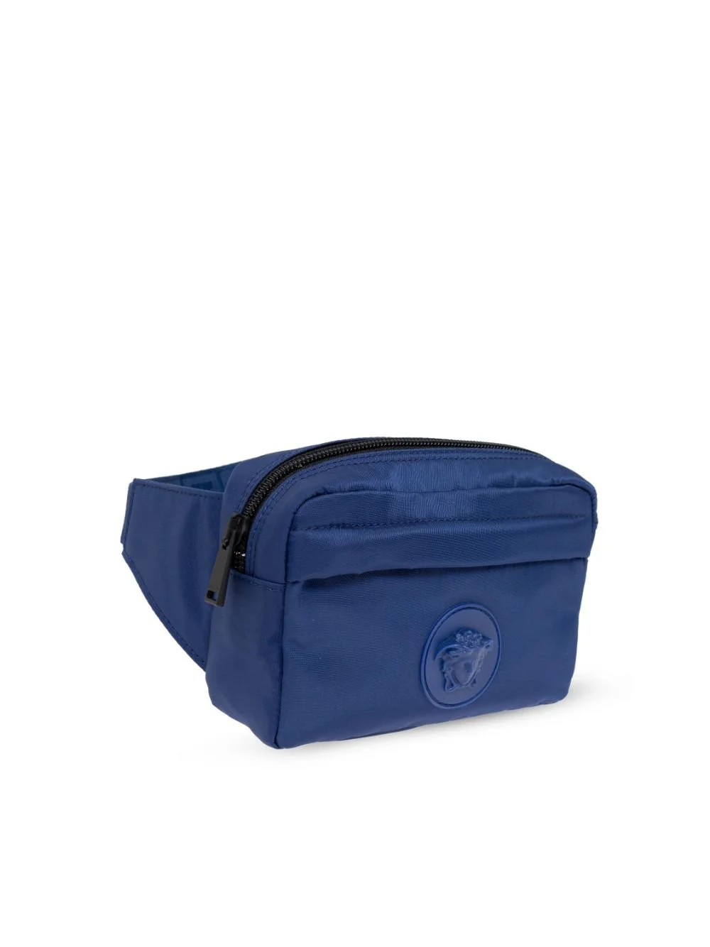 Borsa a tracolla con logo Medusa per bambino Versace Kids blu con scomparto principale - Image 3
