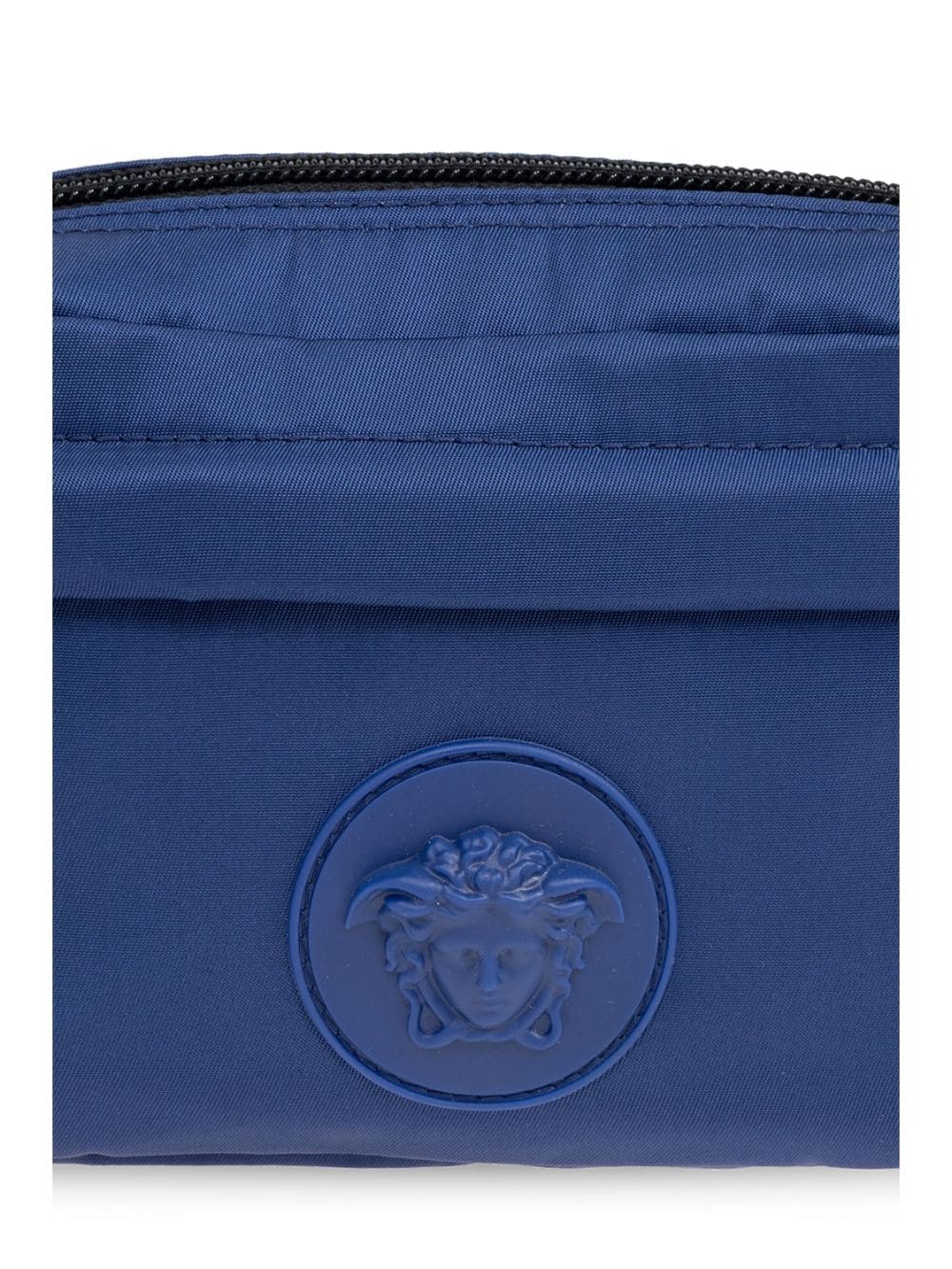 Borsa a tracolla con logo Medusa per bambino Versace Kids blu con scomparto principale - Image 5