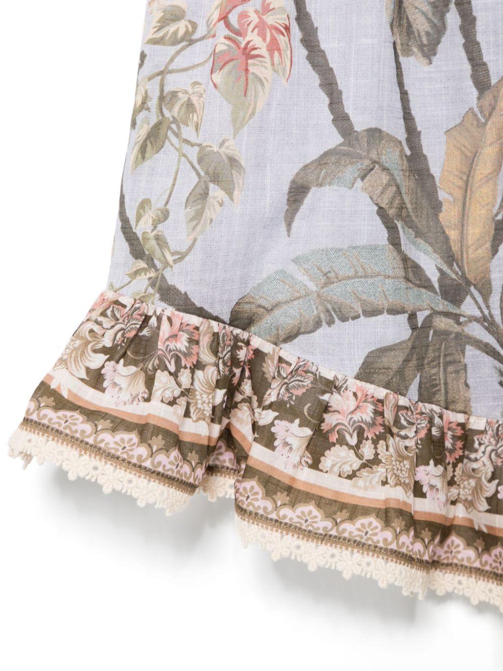 Abito per bambina ZIMMERMANN Kids Wylie multicolore con stampa floreale all-over - Image 3